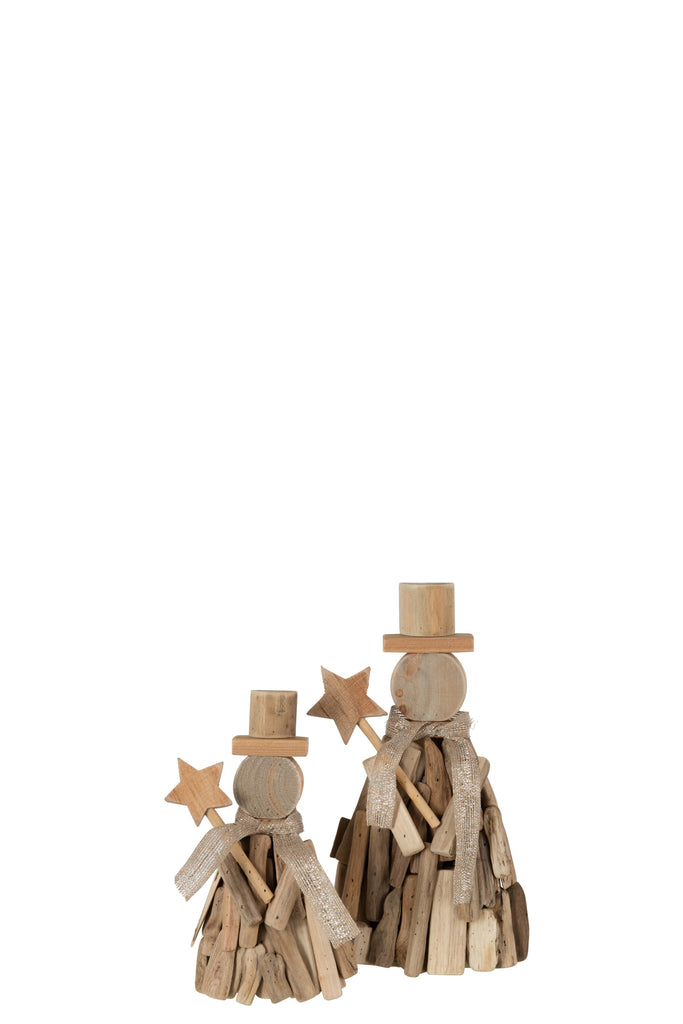 Figuur+Ster Takken Hout Natuurlijk Groot