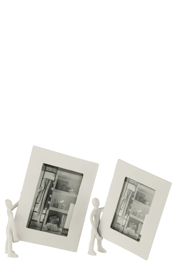 Figuur Met Fotolijst Aluminium Wit Groot