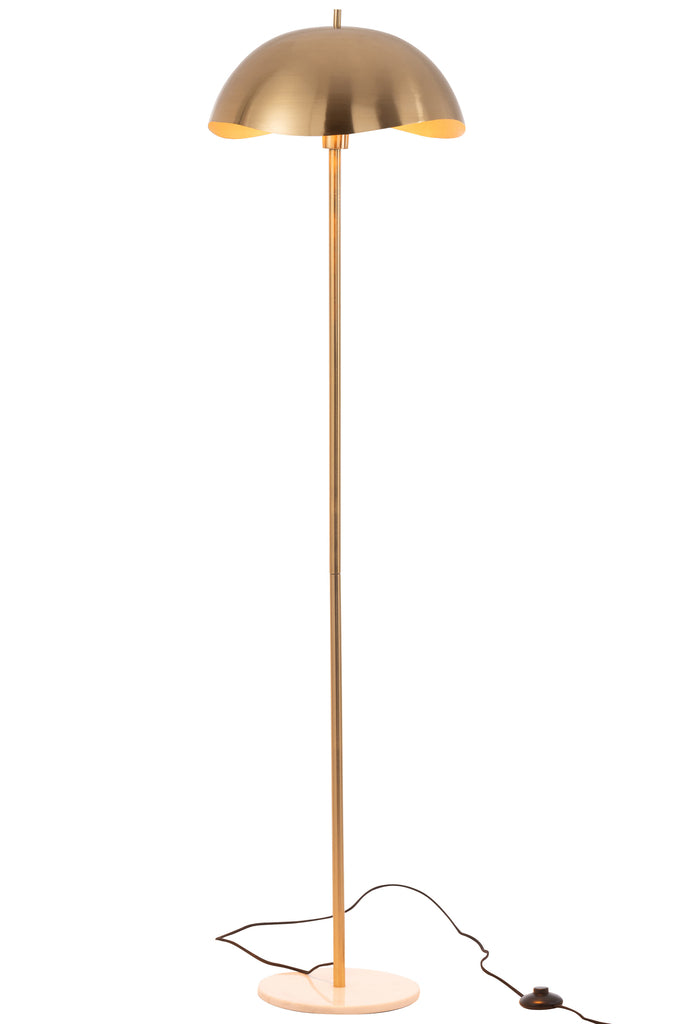 Staande lamp Metaal/Marmer Goud