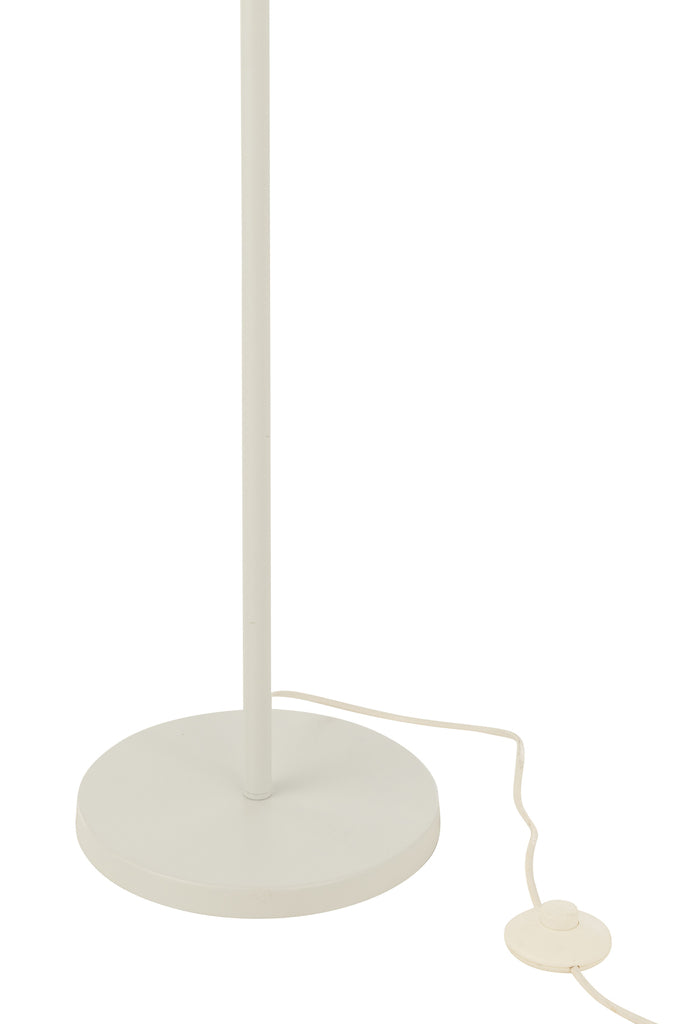 Staande lamp Metaal/Rotan Wit/Natuurlijk