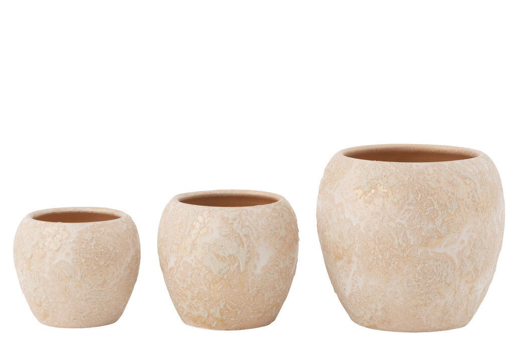 Bloempot Rond Terra Rose Goud Groot
