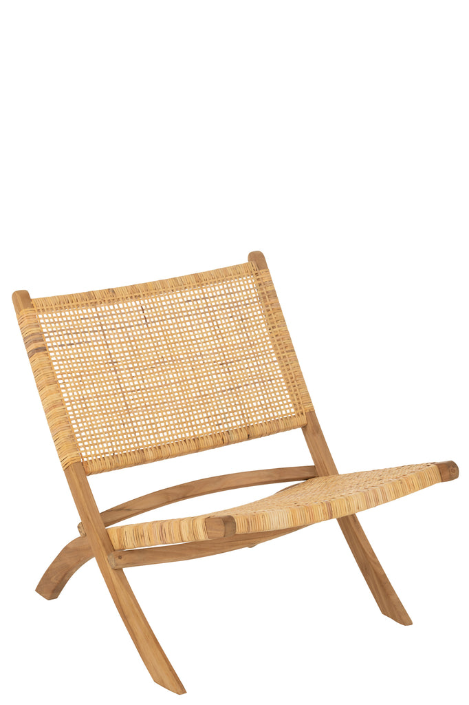 Vouwstoel Rotan/Teak Natuurlijk