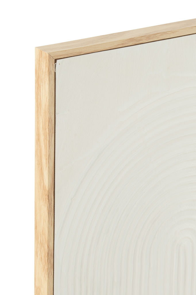 Frame Getextureerde Abstracte Vormen Hout Wit Assortiment Van 2