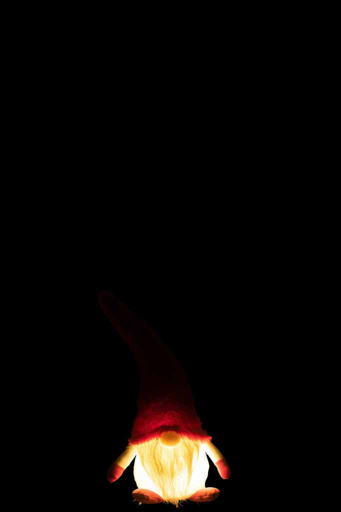Gnome+Led Textiel Rood/Wit Klein