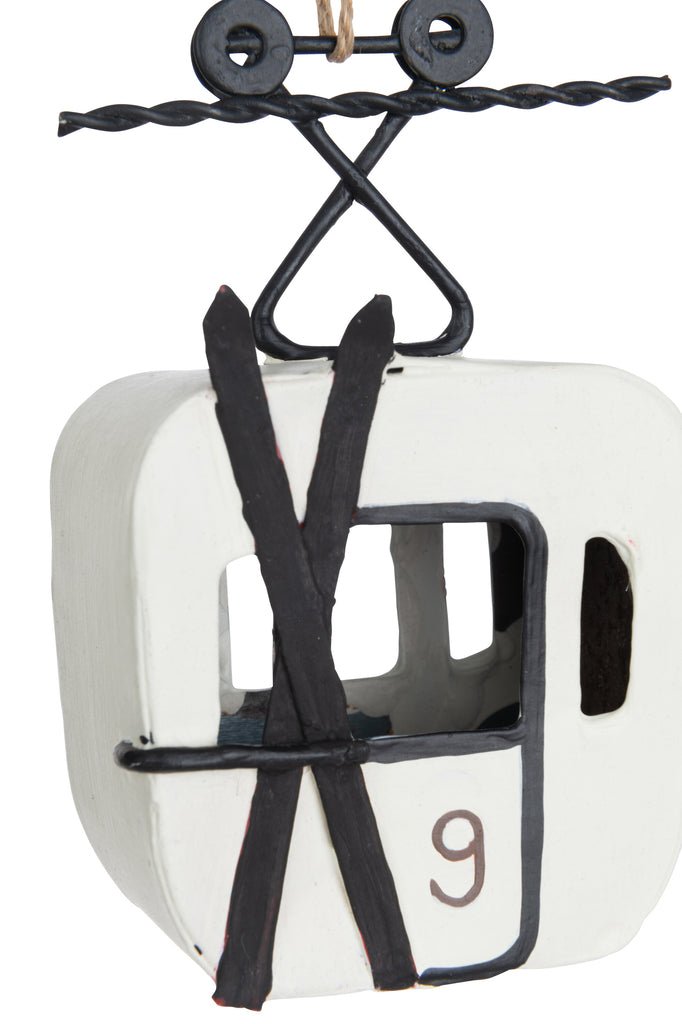 Hangers Ski Cabin Metaal Zwart/Wit Assortiment Van 4