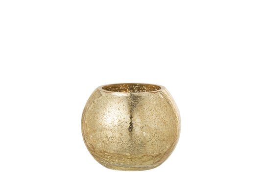 Orkaanlichtbal Craqueléglas Pareleffect Goud Klein