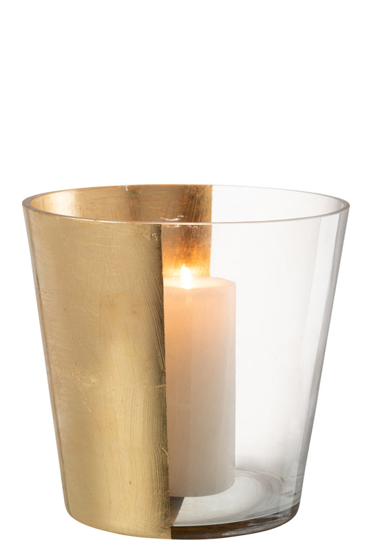 Hurricane Boe Glas Transparant/Goud Groot