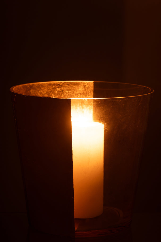 Hurricane Boe Glas Transparant/Goud Groot