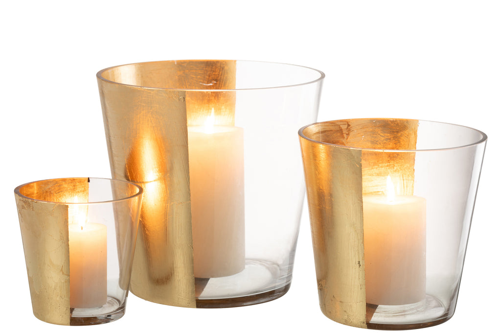 Hurricane Boe Glas Transparant/Goud Groot