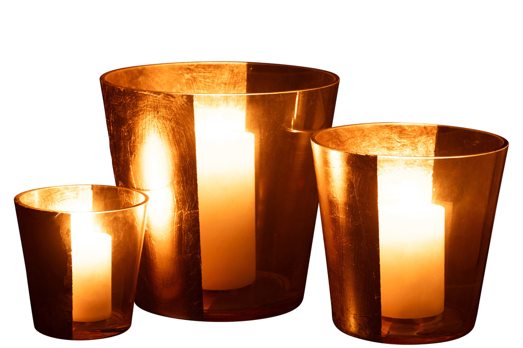Hurricane Boe Glas Transparant/Goud Groot