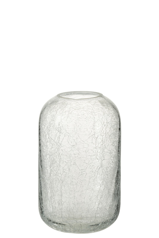 Orkaan Crackle Glas Transparant Klein