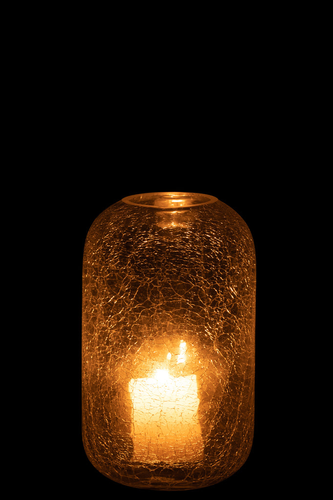 Orkaan Crackle Glas Transparant Klein
