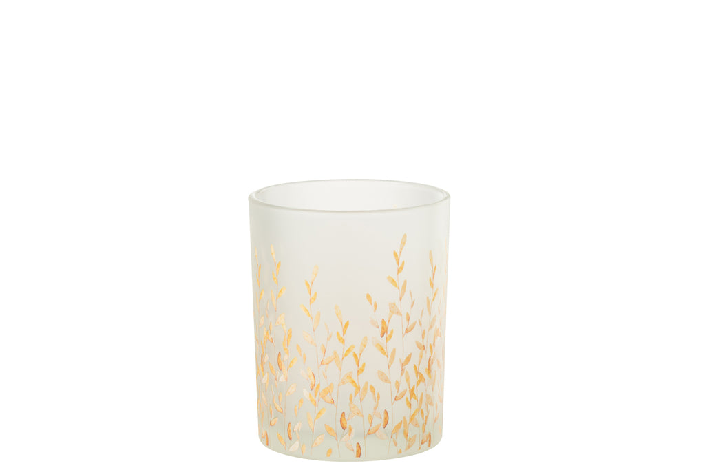 Orkaanhouder Sally Glas Oranje/Transparant Medium