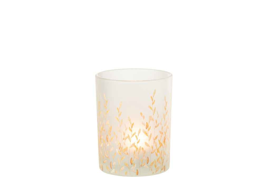 Orkaanhouder Sally Glas Oranje/Transparant Medium