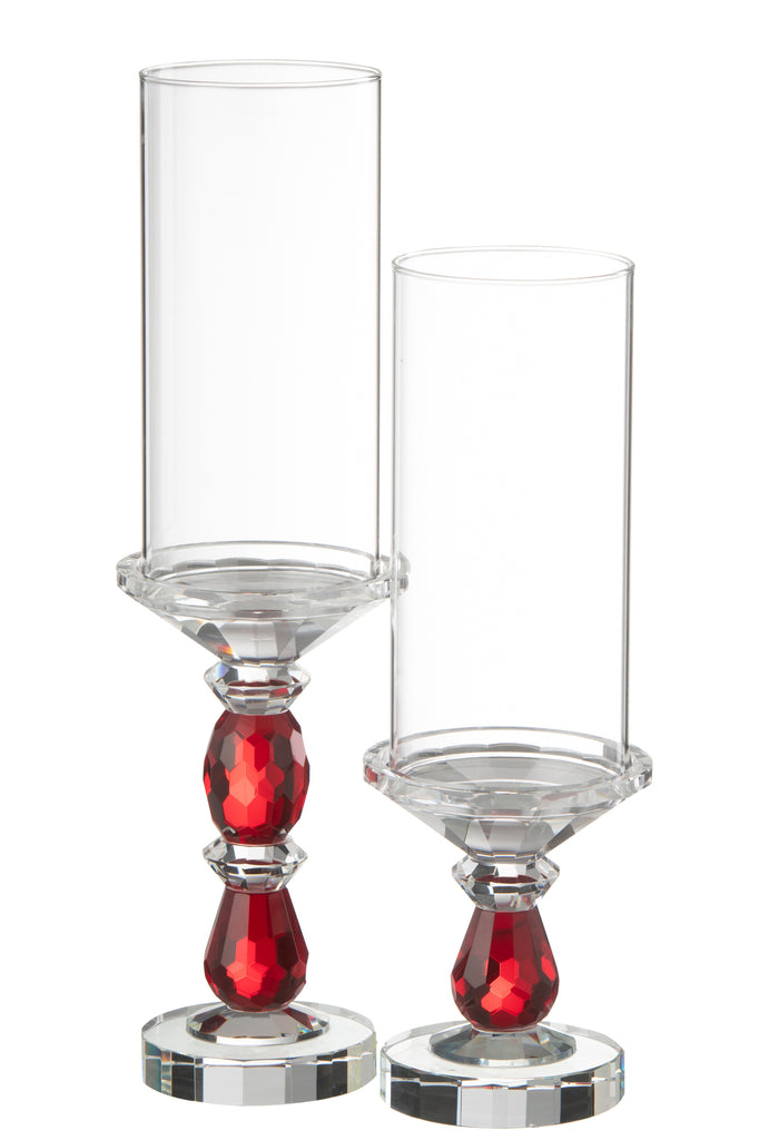 Hurricane Marie Crystal Rood/Transparant Groot