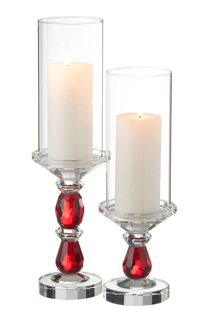 Hurricane Marie Crystal Rood/Transparant Groot