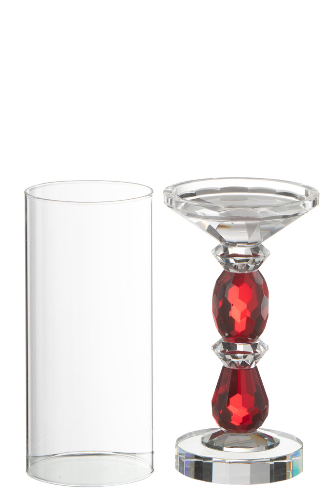 Hurricane Marie Crystal Rood/Transparant Groot