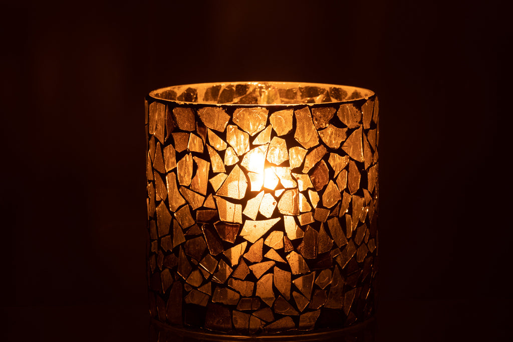 Orkaan Mozaïek Glas Grijs/Groen Groot