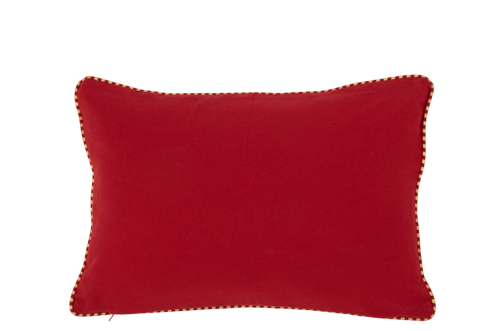 Kussen Bonheur Textiel Rood/Goud