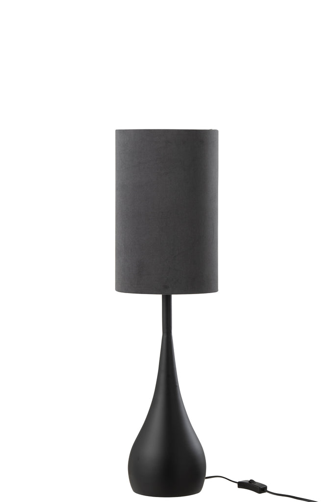 Lamp Drop Iron/Fluwelen Zwart/Grijs Klein