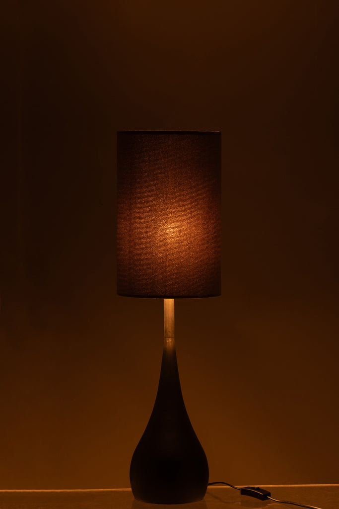 Lamp Drop Iron/Fluwelen Zwart/Grijs Klein