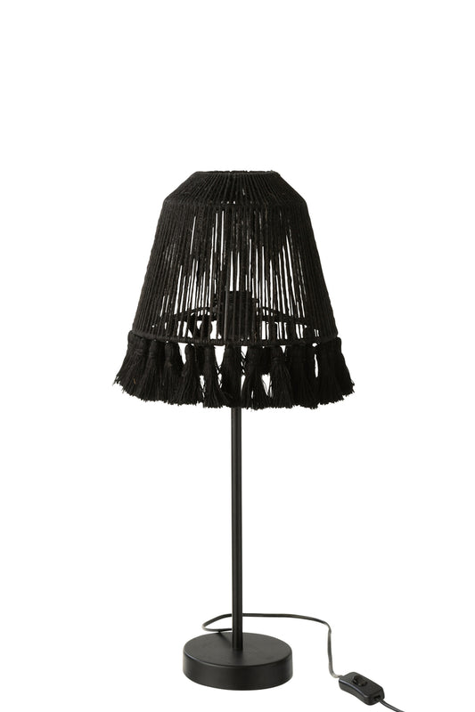 Lamp Mila Jute Zwart