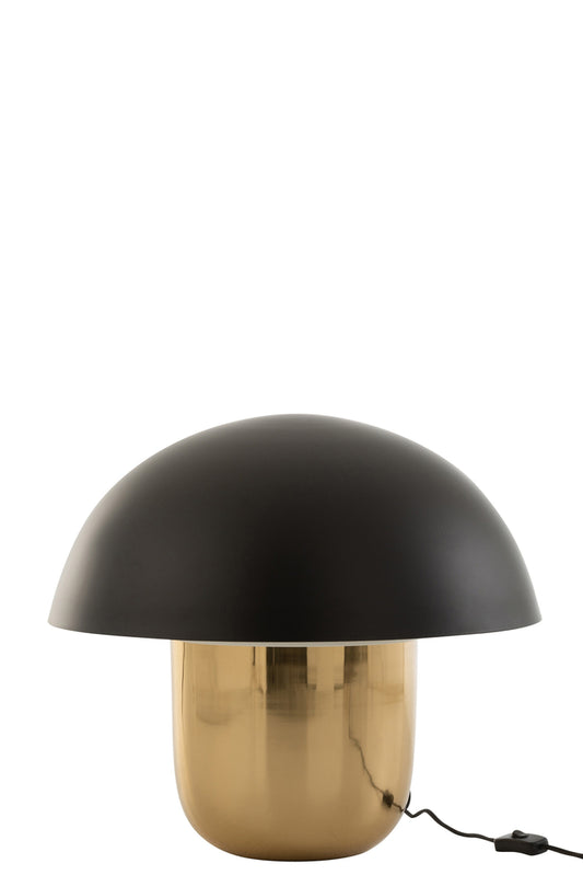 Lamp Paddenstoel IJzer Zwart/Goud Groot
