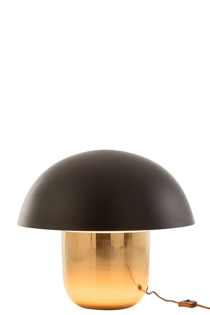 Lamp Paddenstoel IJzer Zwart/Goud Groot