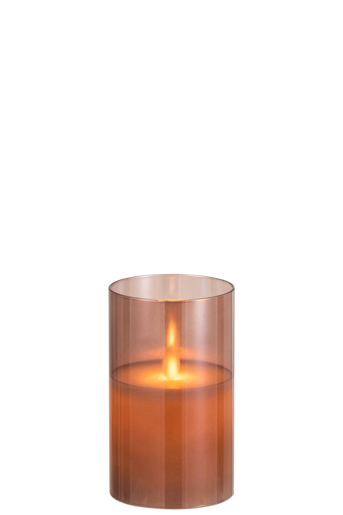 Ledlamp Shining Glass Bruin Klein