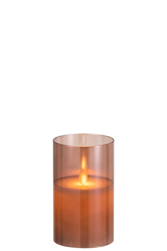 Ledlamp Shining Glass Bruin Klein