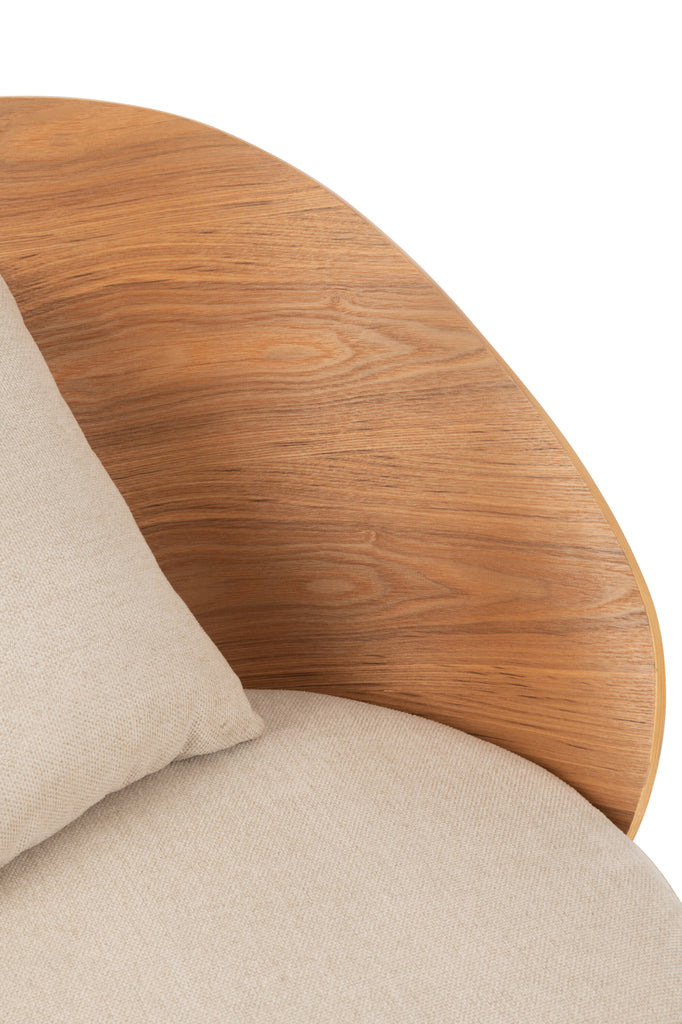 Lounge Chair Lone Ply Hout/Metaal Natuurlijk/Grijs