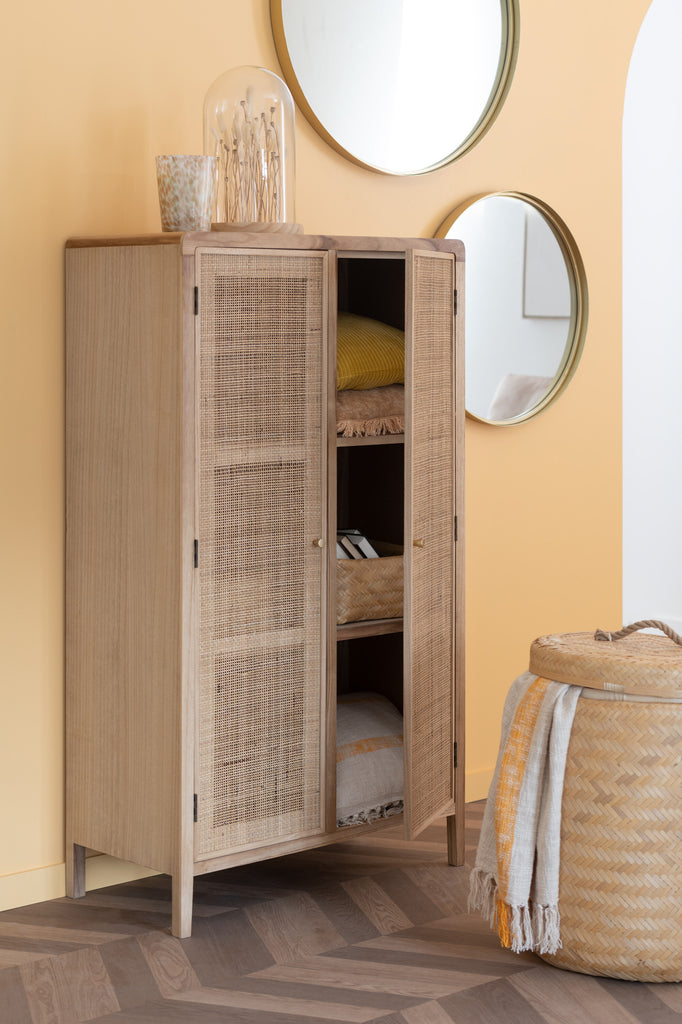 Spiegel Rond Hoge Rand Metaal/Glas Goud Medium