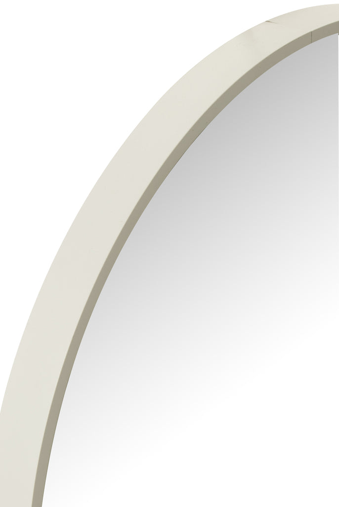 Spiegel Rond Glas/Metaal Wit Groot