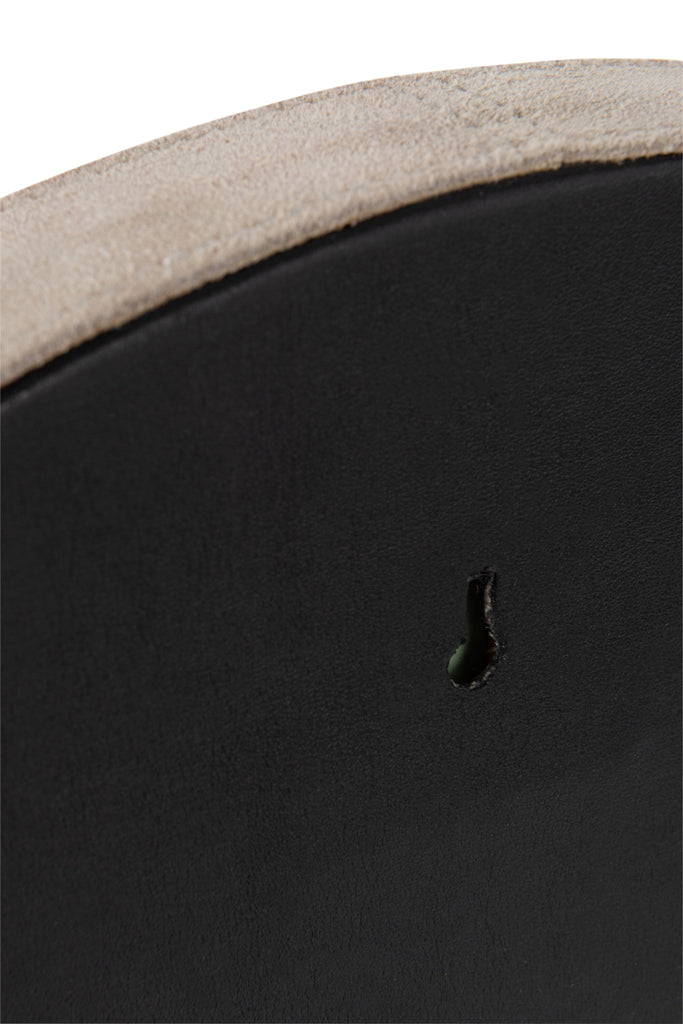 Spiegel Rond Leer Beige Klein