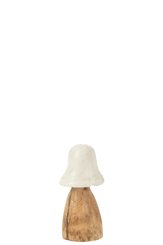 Paddenstoel Bell Top Wit/Natuurlijk Klein