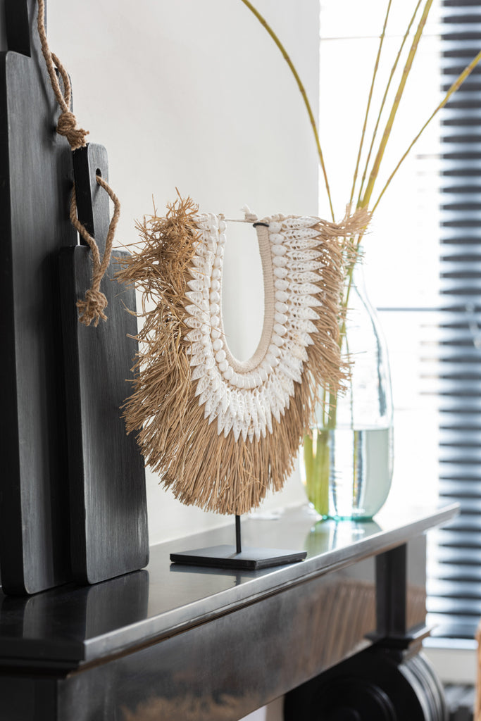 Ketting+Standaard Dora Schelpen/Zeegras Wit Klein
