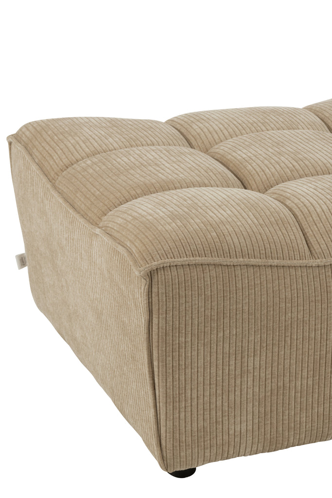 Ottoman Grid Populierenhout/Foam Donkerbeige