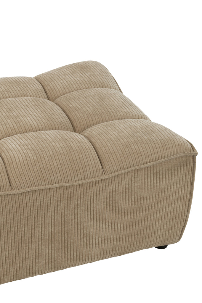 Ottoman Grid Populierenhout/Foam Donkerbeige