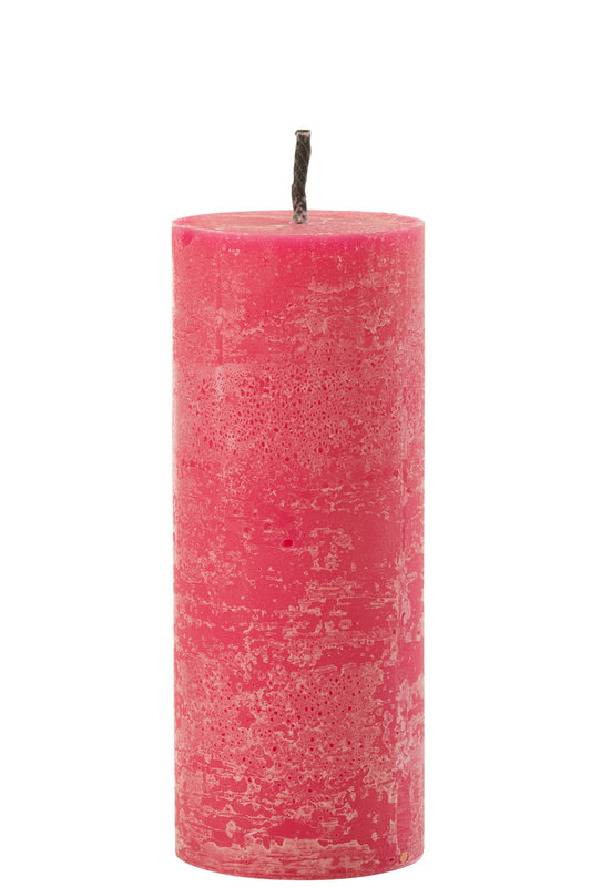 Buitenkaars Pilaar Paraffine Roze Groot-45Uur