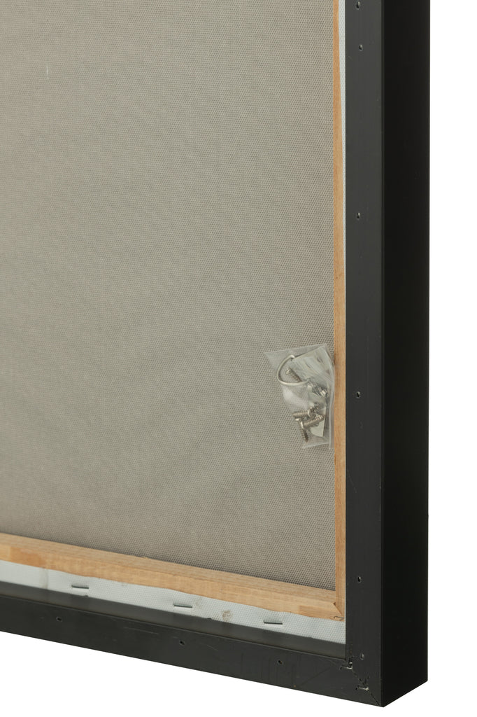 Schilderij Dierenprint Hout/Canvas Zwart/Goud Assortiment Van Drie