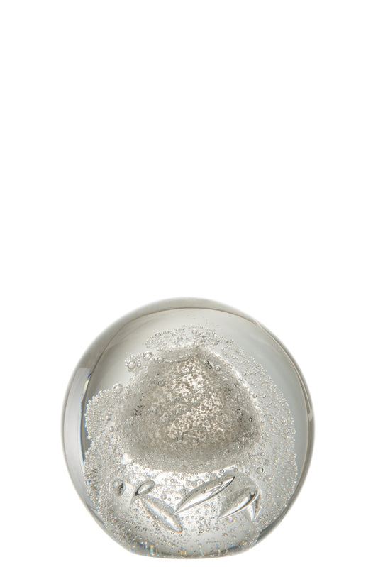 Presse-Papier Bulles Verre Argent groot