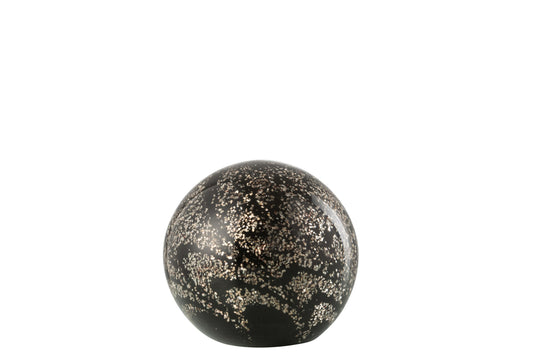 Papiergewicht Stardust Glas Goud/Zwart Medium