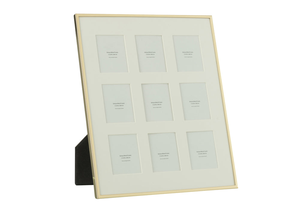 Fotolijst Passe-Partout Fne Rand 9 Stuks 5X6,5 Metaal Goud