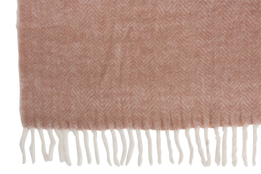 Plaid Alpha Acryl/Wol Roze/Wit