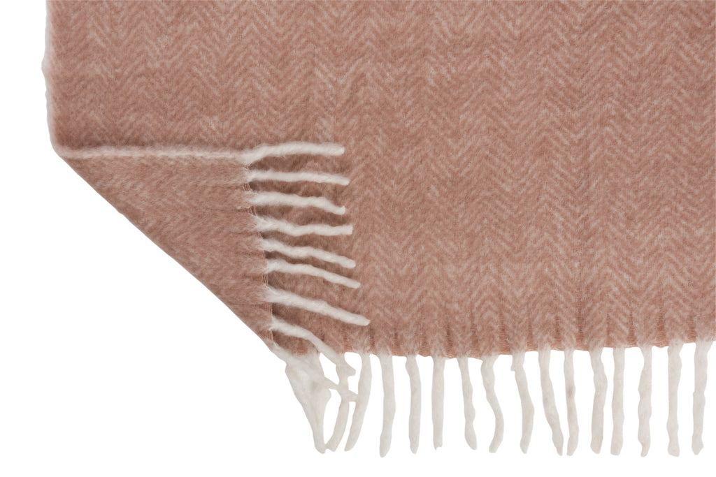 Plaid Alpha Acryl/Wol Roze/Wit