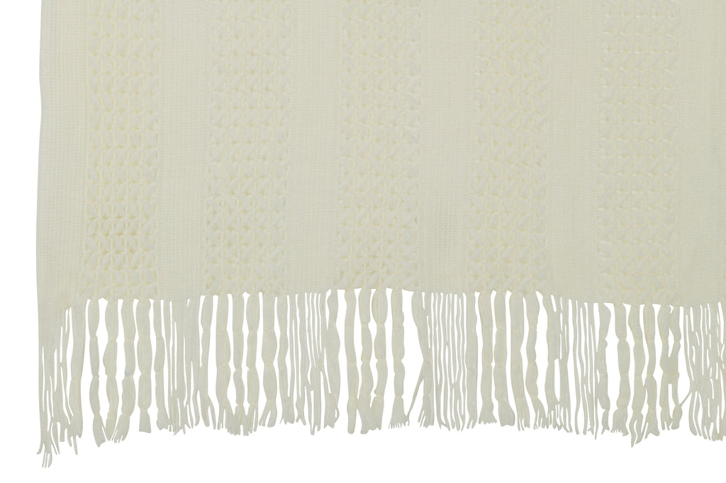 Plaid Gebreid Acryl Wit