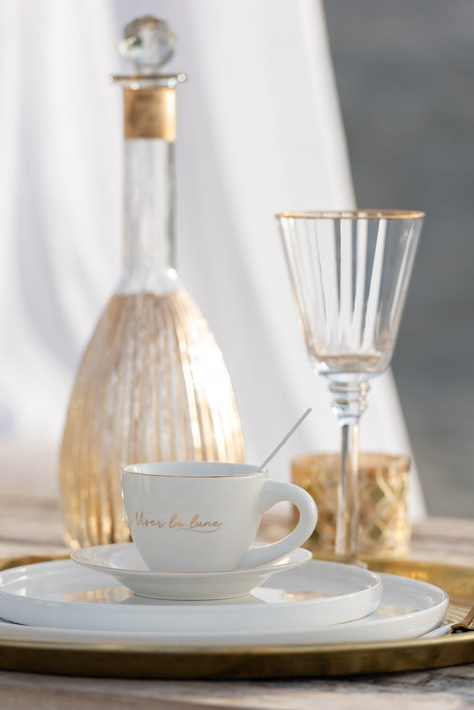 Bordje Small Edge Porselein Wit