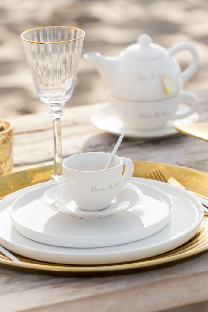 Bordje Small Edge Porselein Wit