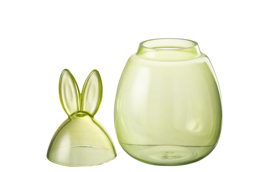 Pot Konijn Glas Groen Groot