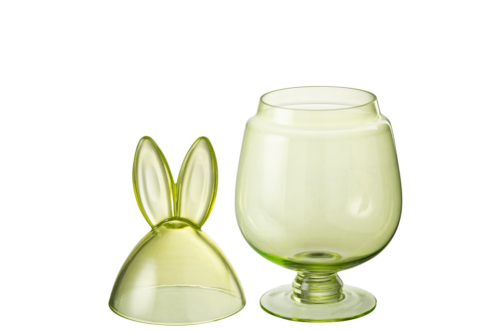 Pot Konijn Glas Groen Medium